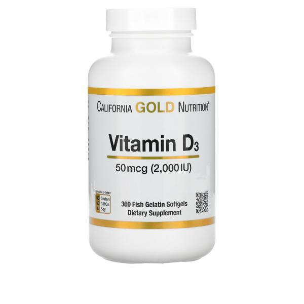 فيتامين د 3 من California Gold Nutrition ، 50 ملجم (2،000 وحدة دولية)